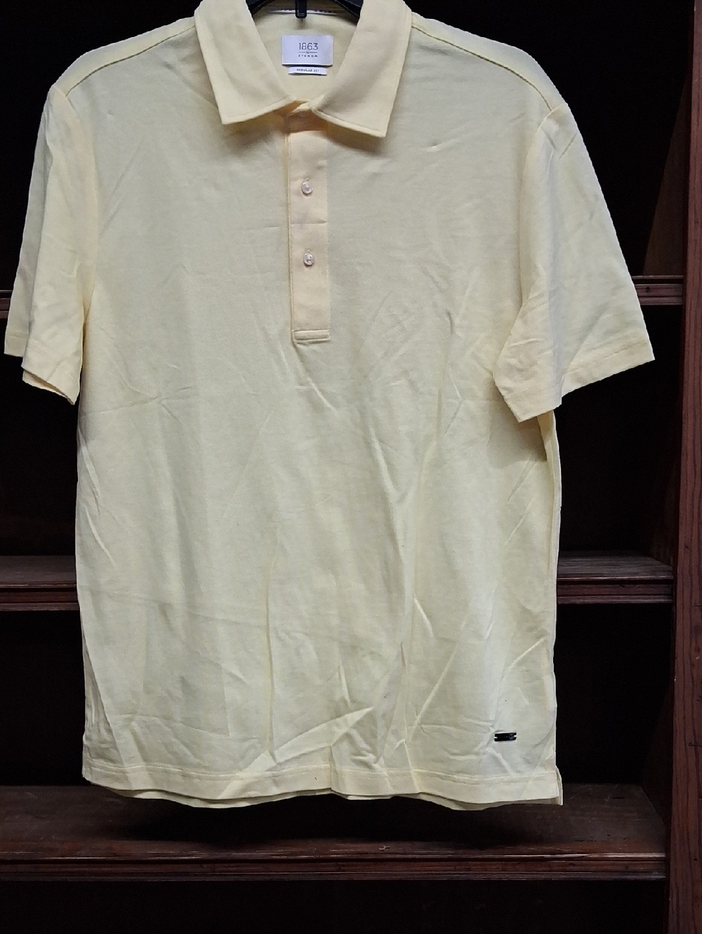 NWOT Mens 1863 By Eterna Yellow Polo Shirt Sz. 40